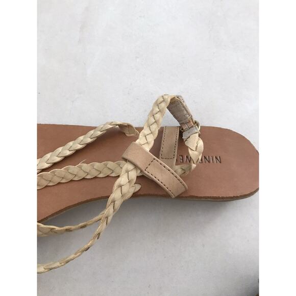 Nine West Sandals Flats Braided Strappy Emmalynol - Picture 7 of 8